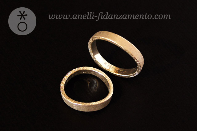 fedi in oro fedi in oro personalizzate - Coppia di Fedi in Oro Bianco