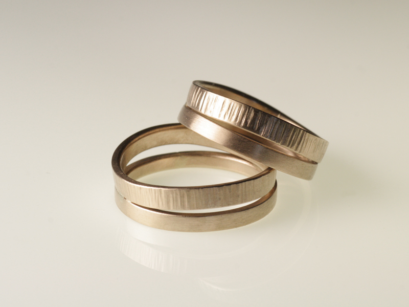 20- “Duo”- fedi in oro bianco nickel free / “Duo”- White nickel free gold rings
