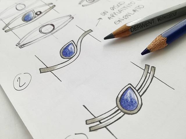 foto idee anello zaffiro anello di fidanzamento semplice, con zaffiro naturale.